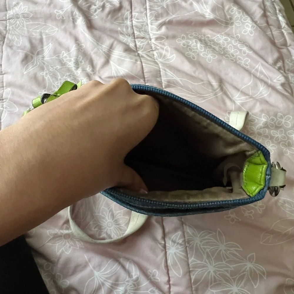 Coach Blue and Lime Crossbody Bag - Picture 4 of 5
